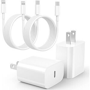 MFi-Certified 20W Fast Charger for iPhone 14/13/12/11/XS/XR/X/8 & iPad - 6FT